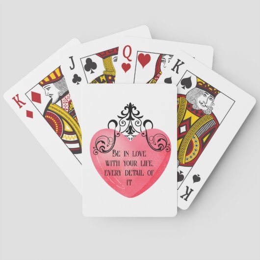 Jeu De Cartes Funny Valentine pink heart (dos)