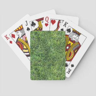 Jeu De Cartes Funny vert herbe texture motif vrai photo fun