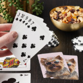 Jeu De Cartes Funny Yorkshire Terrier Avec Lunettes De Soleil (In Situ)