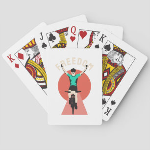 Jeu De Cartes Gagnant Motard Style Rétro Liberté