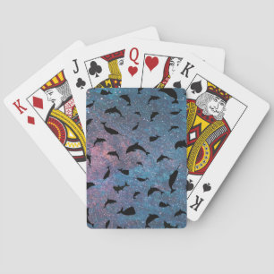 Jeu De Cartes Galaxie colorée du requin-requin noir