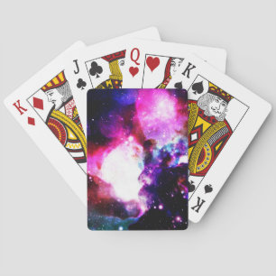 Jeu De Cartes Galaxie Nébuleuse Violet Bleu Fuchsia
