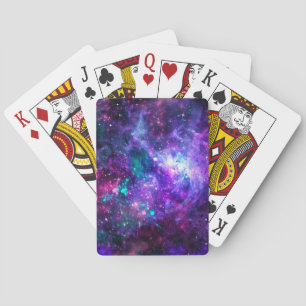 Jeu De Cartes Galaxie spatiale violette Ciel rose sarcelle spati