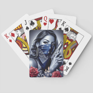 Jeu De Cartes Gangster Girl Hip hop chicano art Design