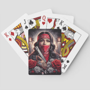 Jeu De Cartes Gangster Girl Hip hop chicano art graphique