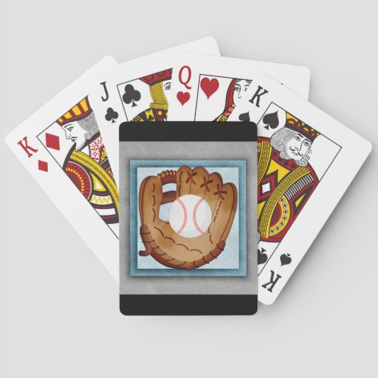Jeu De Cartes Gant De Baseball - Thème De Baseball Cute (dos)