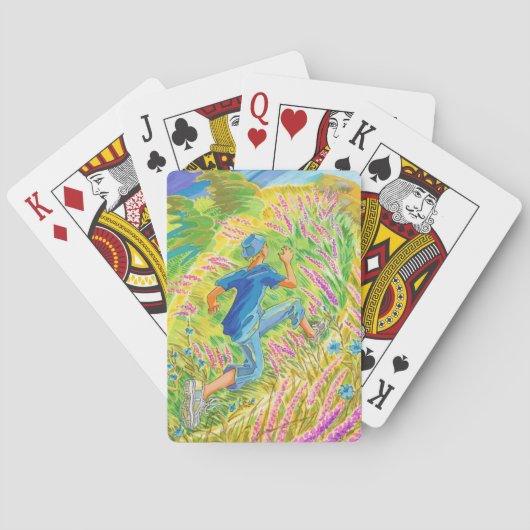 Jeu De Cartes Garçon dans le champ de lavande (dos)