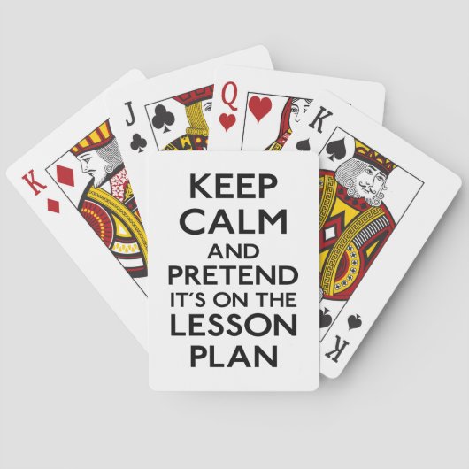 Jeu De Cartes Garder le calme plan de leçons (dos)