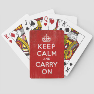 Jeu De Cartes Gardez le calme et continuez sur les cartes rouges