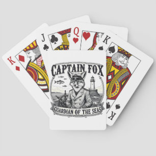 Jeu De Cartes Gardien des Mers Capitaine Renard Dessin Nautical