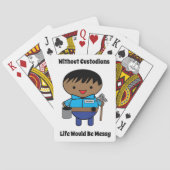 Jeu De Cartes Gardien Janitor Life Messy Black Homme (dos)