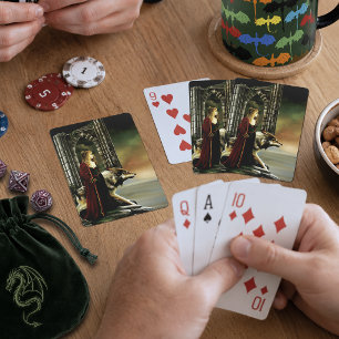 Jeu De Cartes Gardienne Loup Sorcière Mystique Portail de Pierre