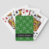Jeu De Cartes Garland de Noël, Vert, Votre nom, Personnaliser (dos)