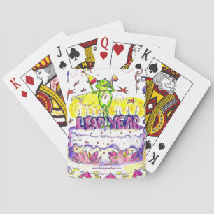 JEU DE CARTES GÂTEAU D'ANNIVERSAIRE D'ANNÉE BISSEXTILE