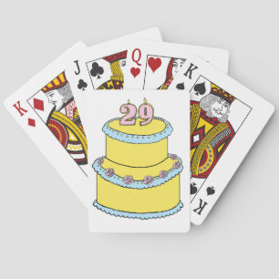 Jeu De Cartes Gâteau du 29e anniversaire