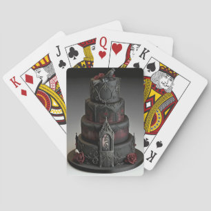 Jeu De Cartes Gâteau Mariage gothique Jouer des cartes