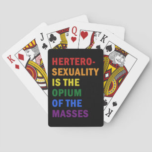 Jeu De Cartes Gay Lesbian Pride Vintage Rainbow Heart LGBT Love