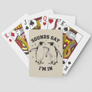 Jeu De Cartes Gay Penguin Sounds Gay I'm In Vintage Queer Lgbtq