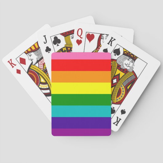 Jeu De Cartes Gay pride arc-en-ciel LGBT Original 8 bandes Drape (dos)