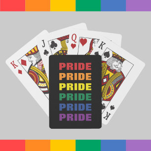 Jeu De Cartes GAY PRIDE LGBTQ personnalisable Texte répété