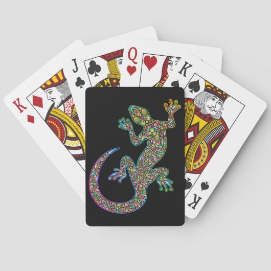 Jeu De Cartes Geck Gecko Psychedelic Design Playing Cards (dos)