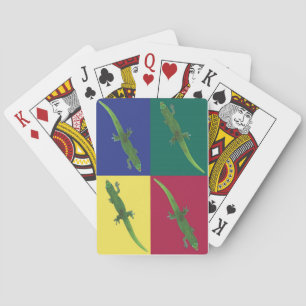 Jeu De Cartes Geckos jouant aux cartes