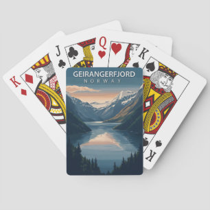 Jeu De Cartes Geirangerfjord Norvège Scandinavie Vintage voyage
