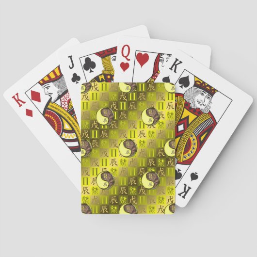 Jeu De Cartes Gémeaux & Dragon de Terre (dos)