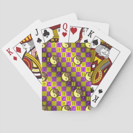 Jeu De Cartes Gémeaux & Sanglier de Terre (dos)