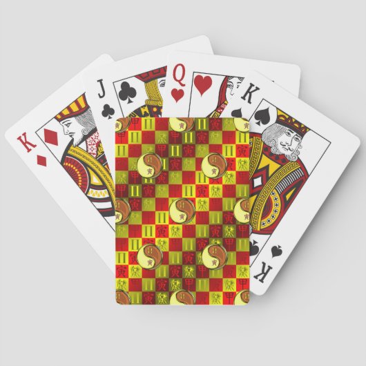 Jeu De Cartes Gémeaux & Tigre de Bois (dos)