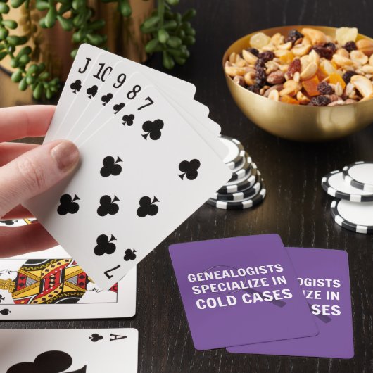 Jeu De Cartes Généalogistes Jouant Des Cartes (Violet) (In Situ)