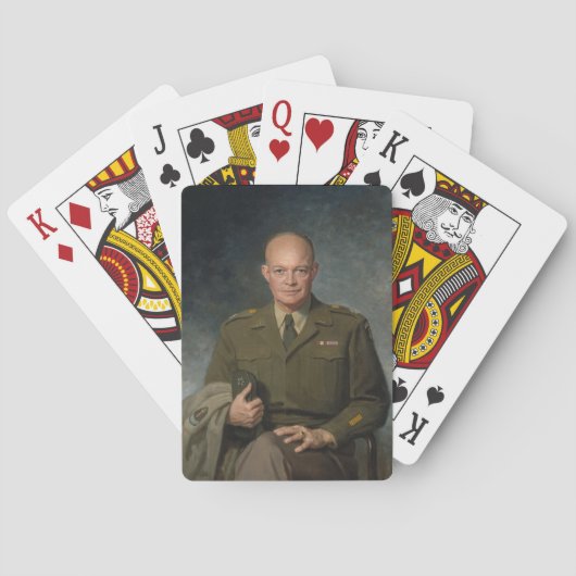 Jeu De Cartes Général Dwight Eisenhower Portrait peint 5 étoiles (dos)