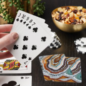 Jeu De Cartes Géode d'agate orange terracotta blanc noir bleu (In Situ)