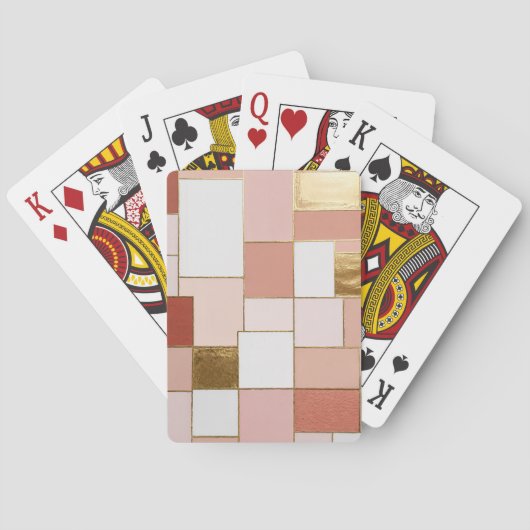 Jeu De Cartes Géométrie de Rose Dorée (dos)