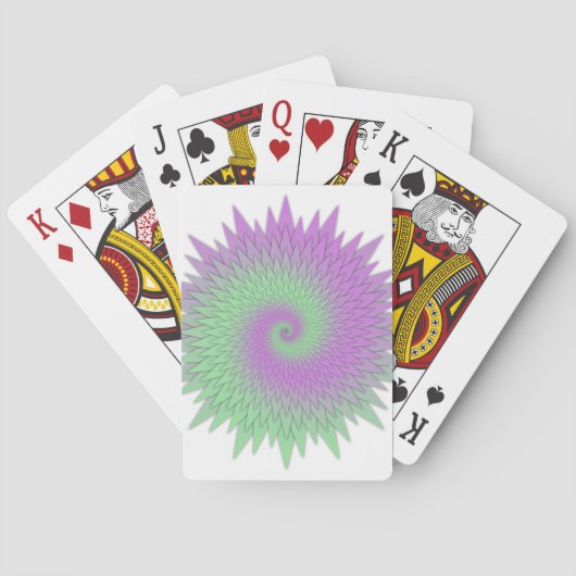 Jeu De Cartes Géométrique Violet et Vert (dos)