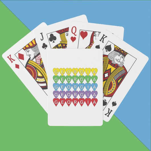 Jeu De Cartes Georgia Colorful Hearts