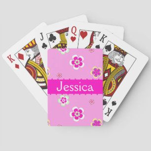 Jeu De Cartes Gepersonaliseerde bloemen patrot met nom