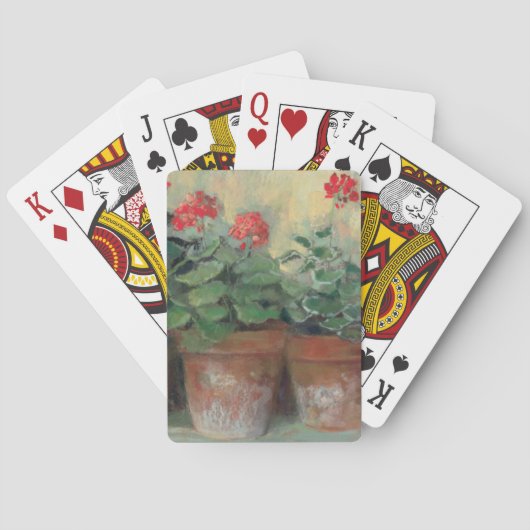 Jeu De Cartes Géraniums dans des pots (dos)