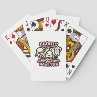 Jeu De Cartes Ghouls veut juste s'amuser Retro Éffrayant