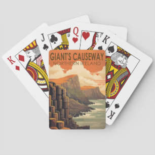 Jeu De Cartes Giants Causeway Irlande du Nord Voyage Vintage