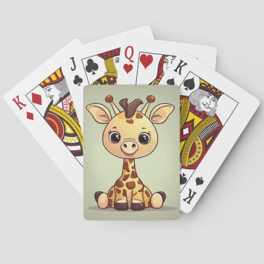 Jeu De Cartes Girafe adorable (dos)
