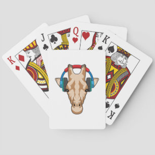 Jeu De Cartes Girafe at Music with Headphone