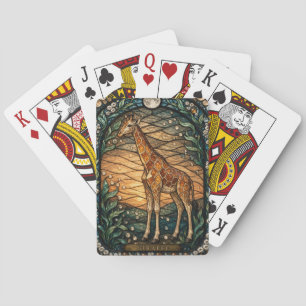 Jeu De Cartes Girafe Haut Savane Illumina Vitrail