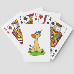 Jeu De Cartes Giraffe avec casquette de fête