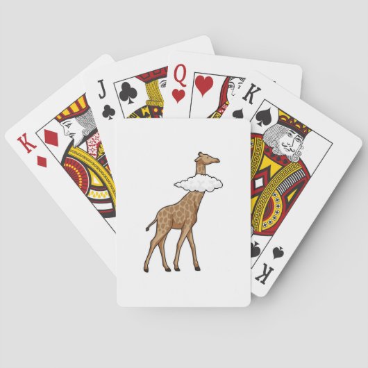 Jeu De Cartes Giraffe avec nuage (dos)