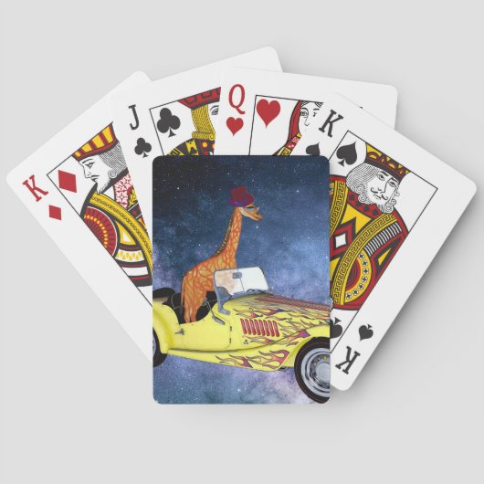 Jeu De Cartes Giraffe dans l'espace Jouer des cartes (dos)