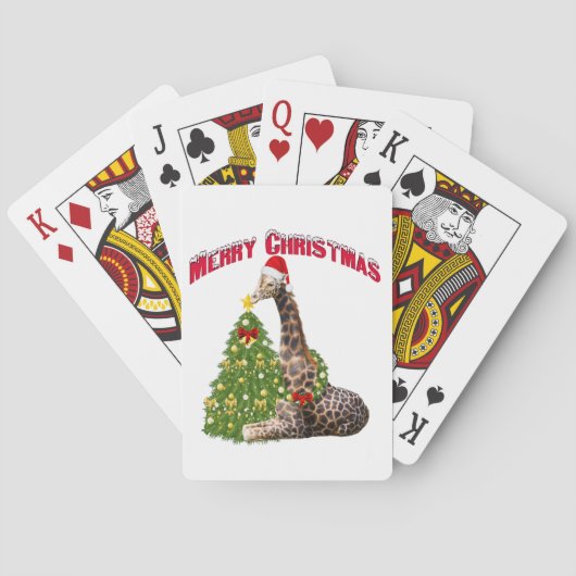 Jeu De Cartes Giraffe de Noël (dos)