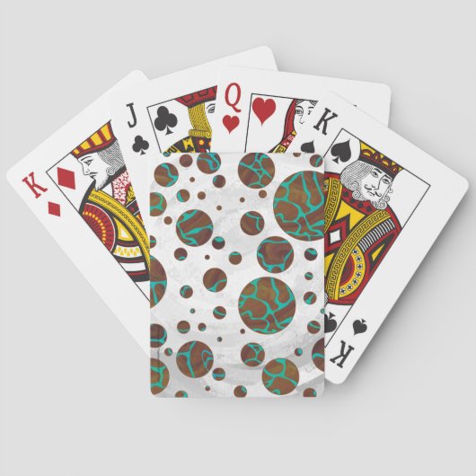 Jeu De Cartes Giraffe Impression Brown et Turquoise (dos)