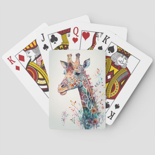 Jeu De Cartes Giraffe Majestic Belle oeuvre d'art Guide d'esprit (dos)