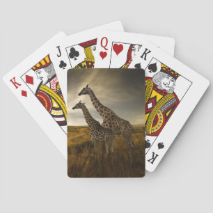 Jeu De Cartes Giraffes et le paysage
